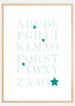 ABC - havturkis Plakat (30x40 cm)