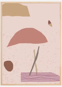 Abstract Art - Pink Plakat (21x29.7 cm (A4))