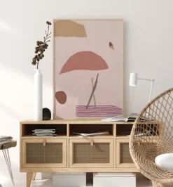 Abstract Art - Pink Plakat (21x29.7 cm (A4))