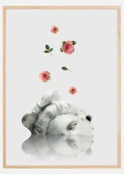 Abstract art Drowning in Flowers Plakat (21x29.7 cm (A4))