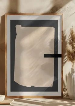 Abstract Beige Painting Plakat (21x29.7 cm (A4))