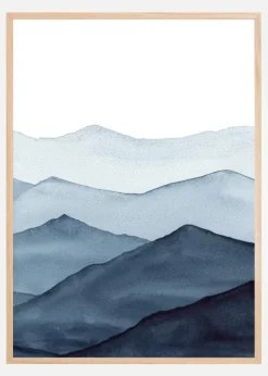 Abstract Blue Plakat (21x29.7 cm (A4))