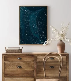 Abstract Blue Plakat (21x29.7 cm (A4))