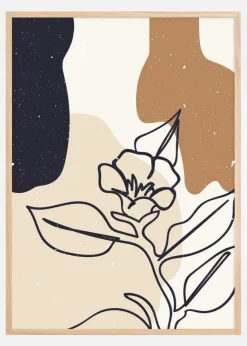 Abstract composition flower Plakat (21x29.7 cm (A4))