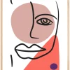 Abstract Face - Red II Plakat (21x29.7 cm (A4))