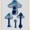 Agaricus Bulbosus - Blue Plakat (21x29.7 cm (A4))