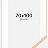 Aluminiumsramme Messing 70x100 cm - Passepartout Hvid 50x85 cm