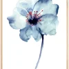Aquarelle Flower - Blue Plakat (21x29.7 cm (A4))
