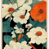 Asian Flowers Plakat (21x29.7 cm (A4))