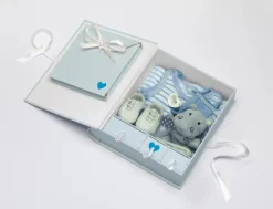 Baby Animal Gavebokse Blå 27x24 cm