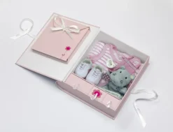 Baby Animal Gavebokse Rosa 27x24 cm