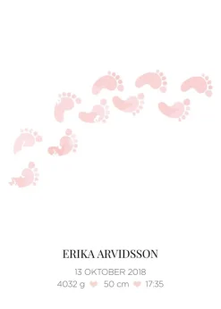 Baby Footprint - Pink (21x29,7 cm (A4))