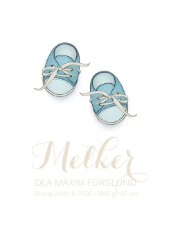 Babysko - Blå (21x29,7 cm (A4))