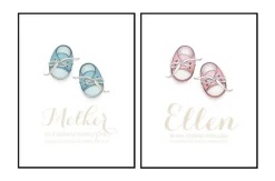 Babysko - Blå (21x29,7 cm (A4))