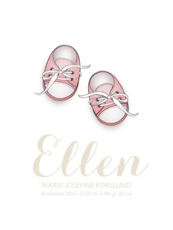 Babysko - Lyserøde (21x29,7 cm (A4))