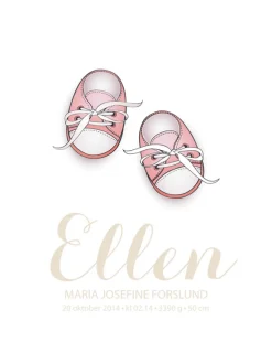 Babysko - Lyserøde (21x29,7 cm (A4))