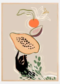 Balancing Fruits Plakat (21x29.7 cm (A4))