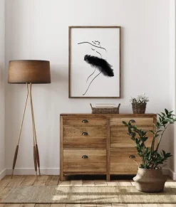 Ballerina Thin Lines Plakat (21x29.7 cm (A4))