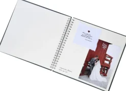 Base Line Canvas Wire-O Blå 30x30 cm (50 Hvide sider / 25 Ark)