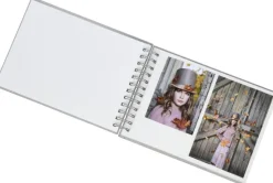 Base Line Canvas Wire-O Blå 23x17 cm (40 Hvide sider / 20 Ark)