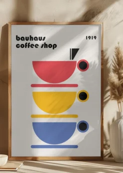 Bauhaus Coffee Minimalist Plakat (21x29.7 cm (A4))