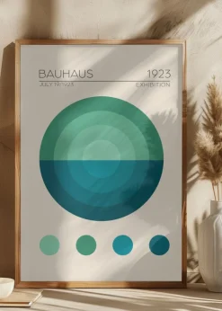 Bauhaus Mavi Daire Plakat (21x29.7 cm (A4))