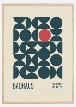 Bauhaus Mavi Kureler Plakat (21x29.7 cm (A4))