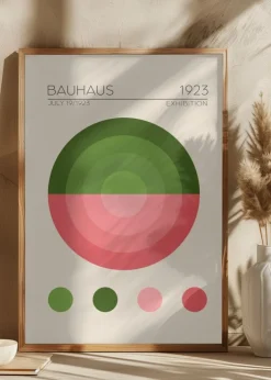 Bauhaus Yesil Daire Plakat (21x29.7 cm (A4))