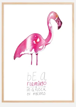 Be a flamingo Plakat (21x29.7 cm (A4))