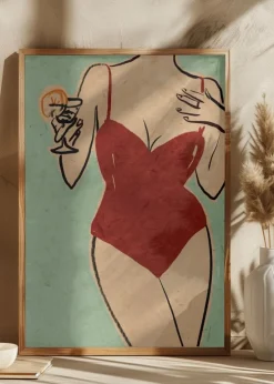 Beach Girl Plakat (21x29.7 cm (A4))