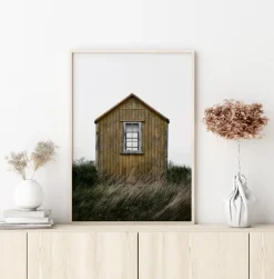 Beach Hut Plakat (21x29.7 cm (A4))