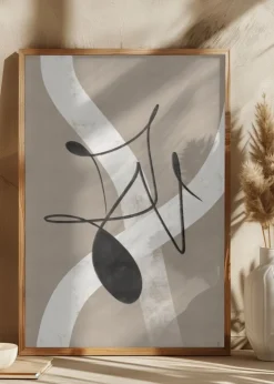 Beige abstract No.2 Plakat (21x29.7 cm (A4))