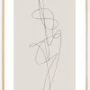 Beige Abstract Plakat (21x29.7 cm (A4))