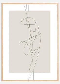 Beige Abstract Plakat (21x29.7 cm (A4))