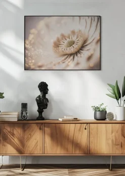 Beige Coral Flower Plakat (21x29.7 cm (A4))