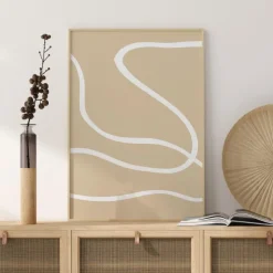 Beige Lines I Plakat (21x29.7 cm (A4))