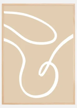 Beige Lines II Plakat (21x29.7 cm (A4))