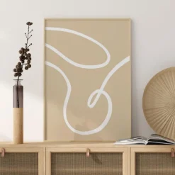 Beige Lines II Plakat (21x29.7 cm (A4))