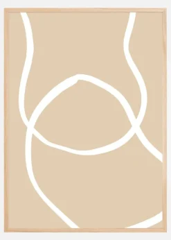 Beige Lines IV Plakat (21x29.7 cm (A4))