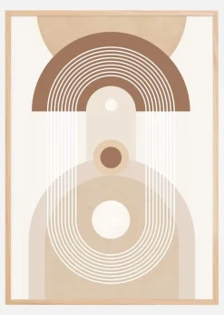 Beige Mid Century Poster No.3 Plakat (21x29.7 cm (A4))