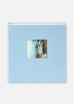 Bella Vista Fotoalbum Blå - 30x31 cm (100 Hvide sider / 50 blade)