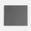 Bella Vista Spiralalbum Grå - 35x30 cm (40 Sorte sider / 20 blade)