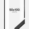 BGA Kasseramme Sort 50x100 cm - Passepartout Hvid 30x80 cm