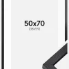 BGA Kasseramme Sort 50x70 cm - Passepartout Hvid 39x60 cm