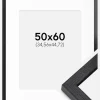 BGA Kasseramme Sort 50x60 cm - Passepartout Hvid 14x18 inches