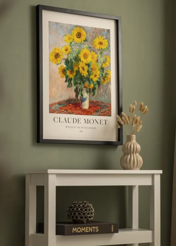 BGA Kasseramme Sort 60x60 cm - Passepartout Hvid 50x50 cm