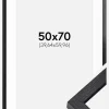 BGA Kasseramme Sort 50x70 cm - Passepartout Hvid 16x24 inches