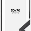 BGA Kasseramme Sort 50x70 cm - Passepartout Hvid 15x23 inches