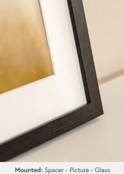 BGA Kasseramme Sort 50x60 cm - Passepartout Hvid 37x46 cm