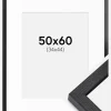 BGA Kasseramme Sort 50x60 cm - Passepartout Hvid 35x45 cm